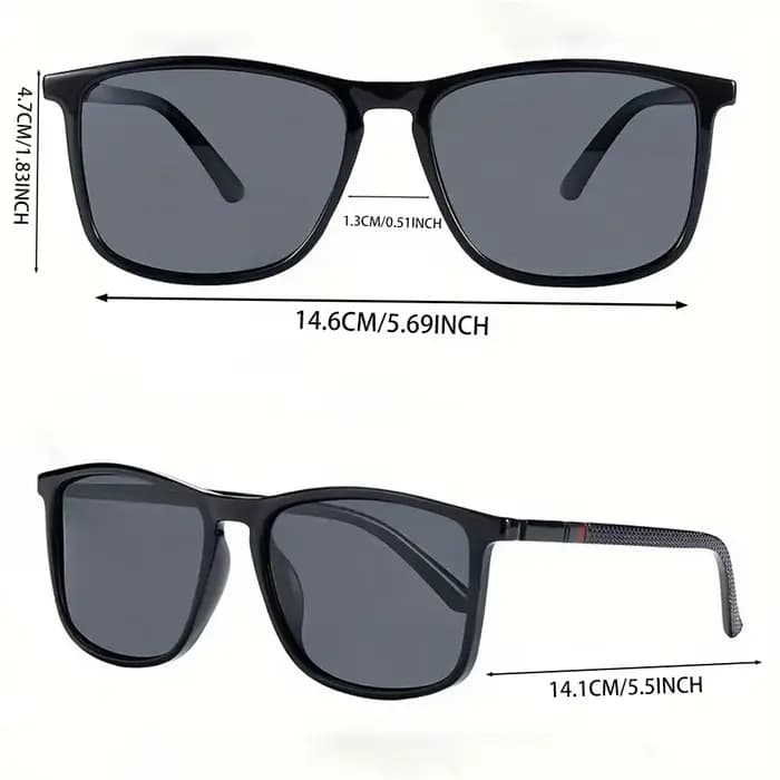 2 paires de lunettes de soleil de luxe carrées vintage décontractées et tendance pour hommes et femmes