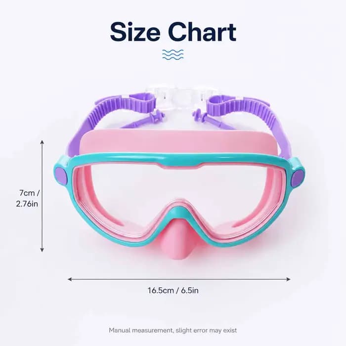 1 paire de lunettes de natation avec protection du nez, masque de natation à large champ de vision, anti-buée et protection UV