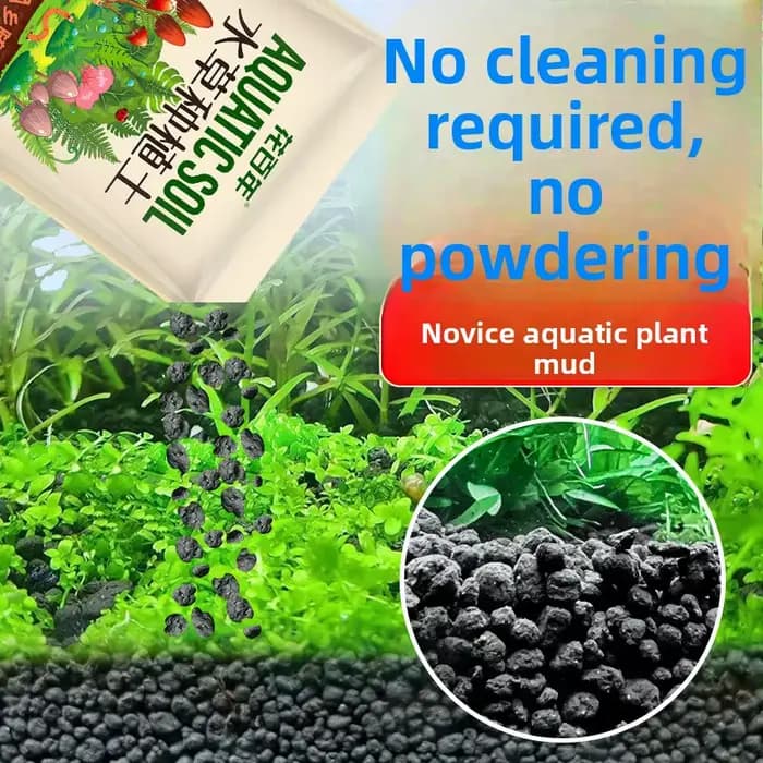 Substrat de sol d'aquarium – Gravier d'argile plantée sans décoloration pour plantes aquatiques – Idéal pour les crevettes et les aquariums nano