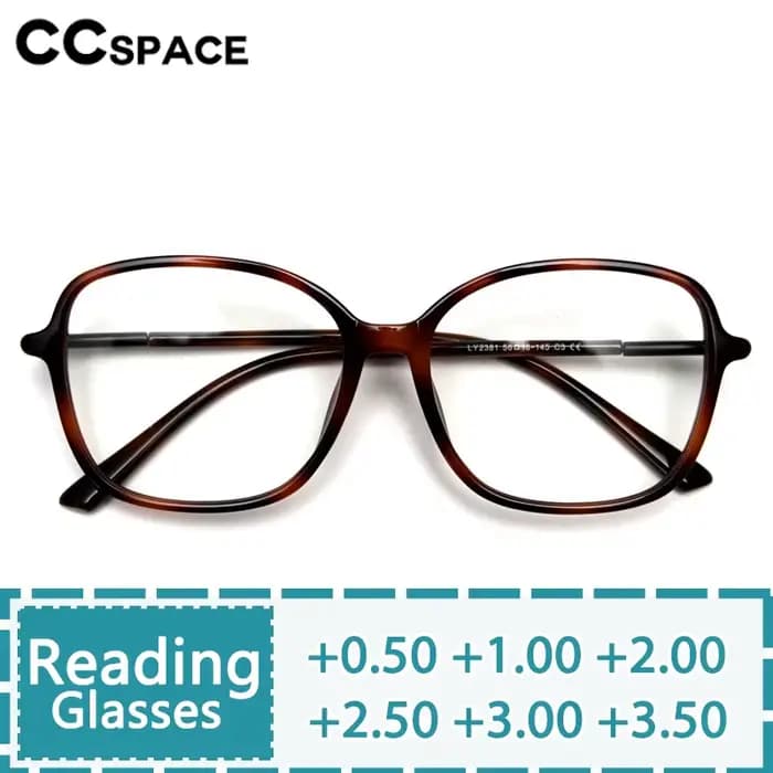 Lunettes de lecture ovales à grande monture pour femmes