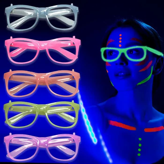 10 paires de lunettes lumineuses qui brillent dans le noir