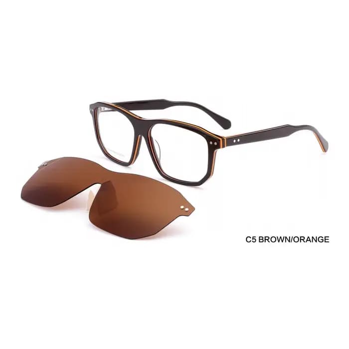 Ceofy Hommes Lunettes Cadre Optique De Mode Soleil Clip Sur Polarized Marque Conception Conduite