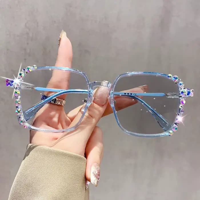 Lunettes photochromiques en diamant, bijoux à la mode, lunettes de myopie à couleur changeante, avec sensation haut de gamme-0-4