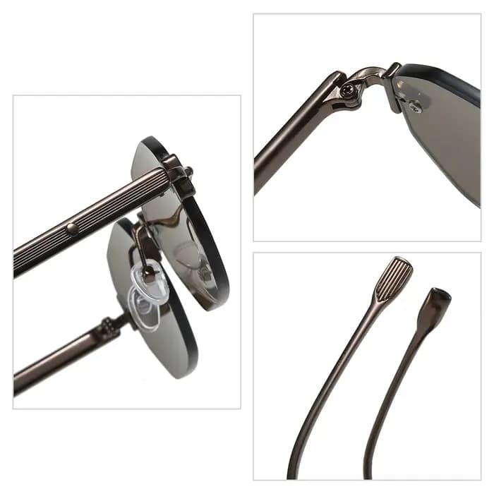 DDDLONG rétro mode sans monture Punk Y2k lunettes de soleil femmes hommes
