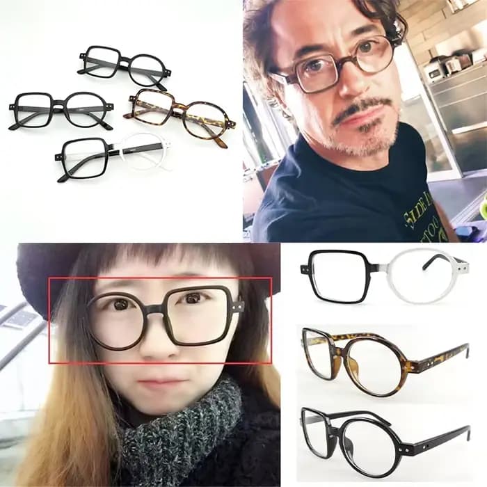 Lunettes cosplay vintage rondes et carrées pour hommes et femmes