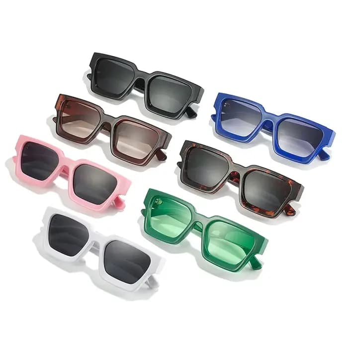 SO & EI mode carré femmes luxe lunettes de soleil rétro marque concepteur hommes tendance léopard bleu vert