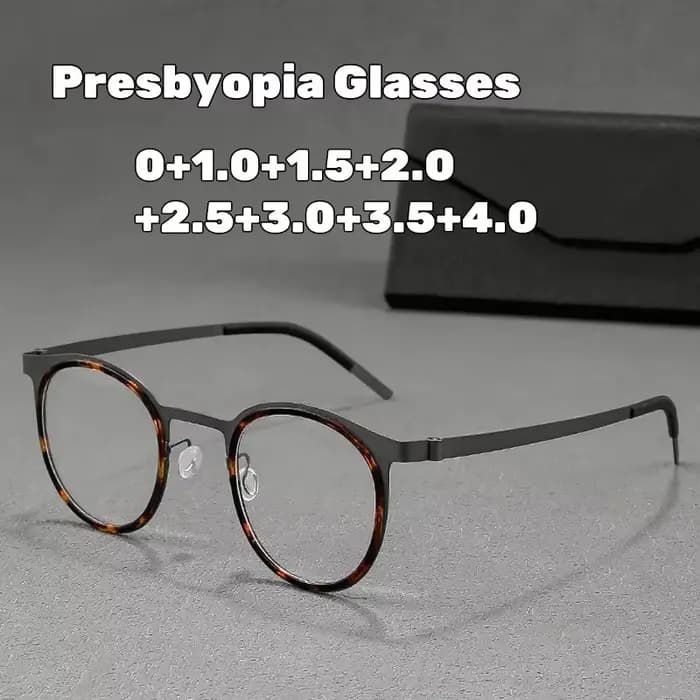 Lunettes de lecture à monture métallique de luxe pour hommes