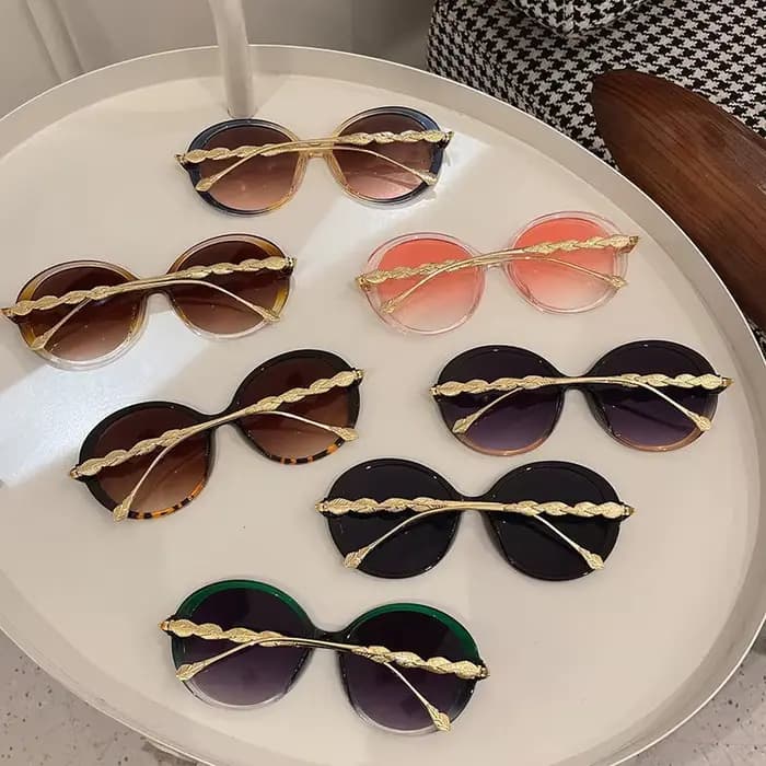Lunettes De Soleil rondes femmes 2023 surdimensionné luxe mode