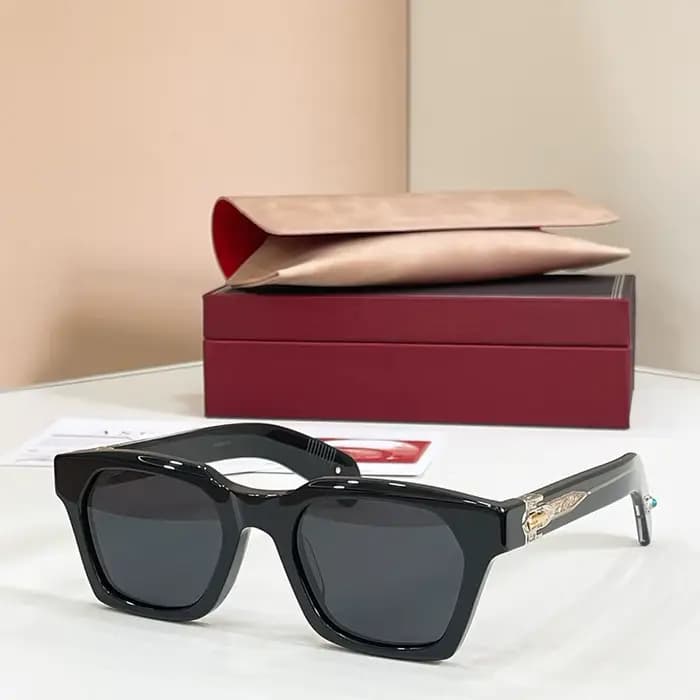 STERETT – Lunettes de soleil œil de chat vintage rouge écaille de tortue pour homme