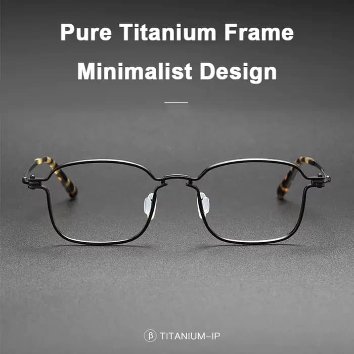 Italie RLT série répliques luxe pur titane cadre carré hommes femmes grand visage lunettes à la main marque Design