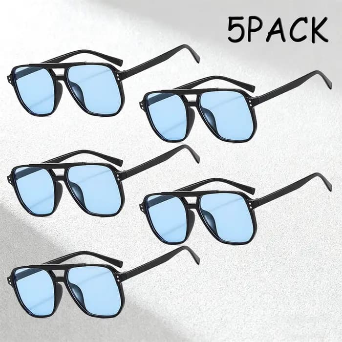Lot de 5 lunettes de soleil orange tendance pour hommes