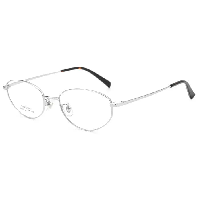 Monture de lunettes optiques ovales tendance pour femmes en titane