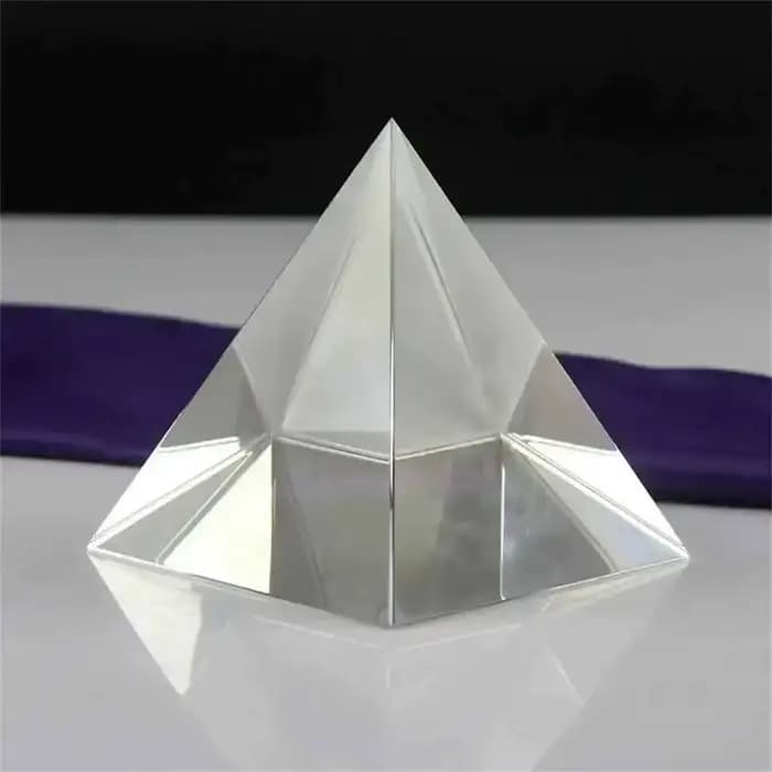 Pyramide transparente en acrylique, 5cm, 6cm, 8cm, 10cm, triangle en verre cristal, décoration artisanale pour gravure, 1 pièce