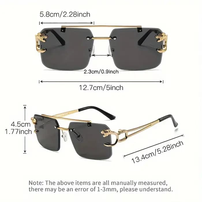 Lunettes de soleil vintage de luxe dorées