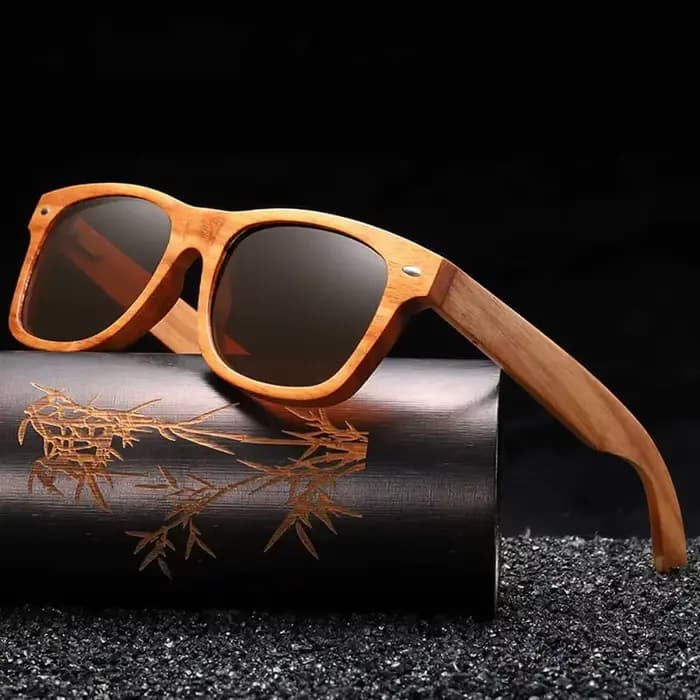 Plastiques bois bambou lunettes de soleil hommes femmes classique mode UV400 Vintage conduite