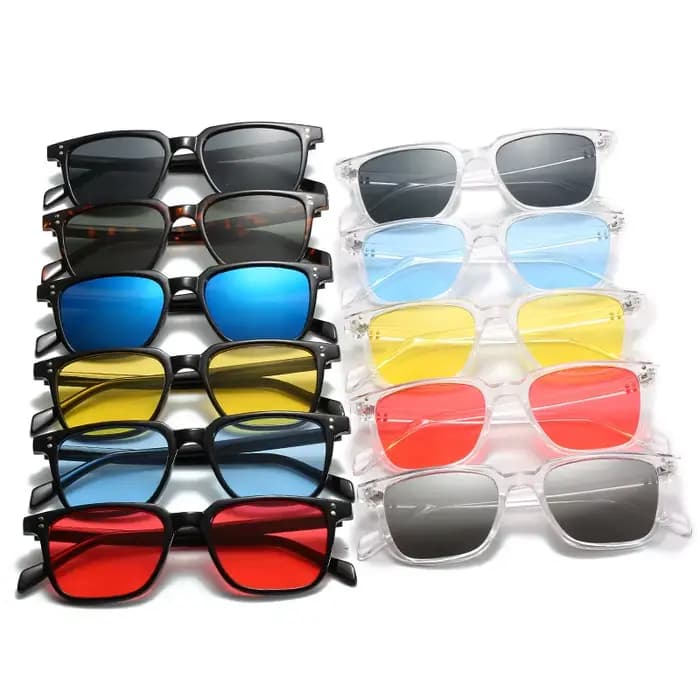 Rectangle Tony Stark lunettes De soleil hommes bleu lentille marque concepteur mode Iron Man