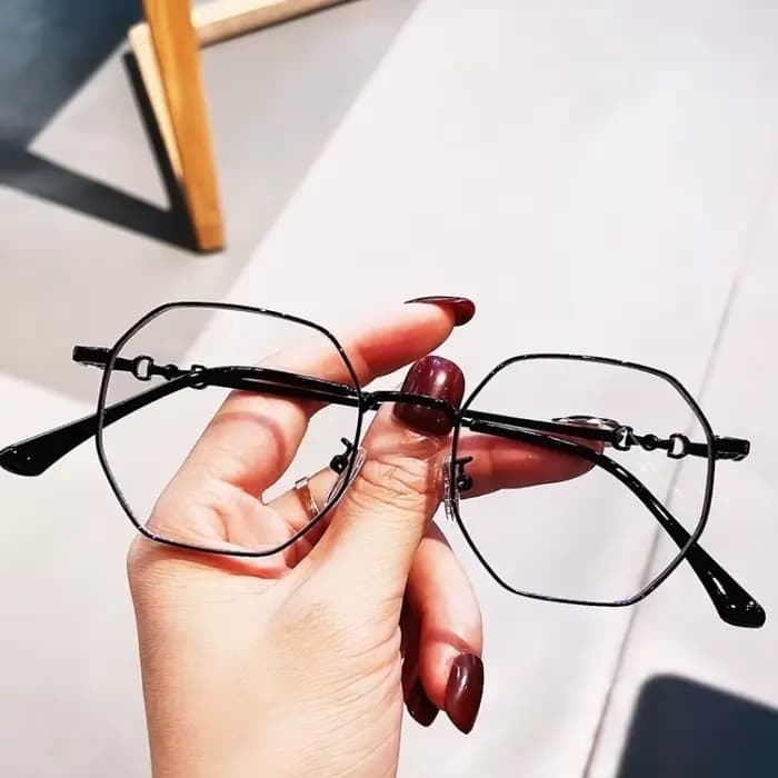 1 paire de lunettes ovales élégantes