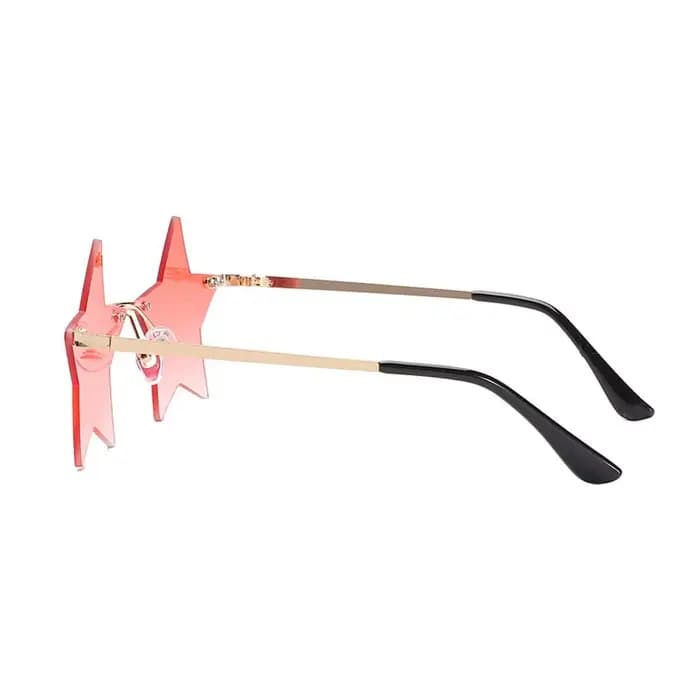 Lunettes de soleil en forme d'étoile sans monture pour femmes et hommes