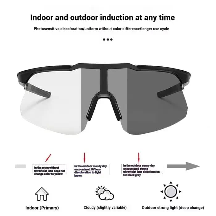 Lunettes de soleil polarisées pour le cyclisme et le ski en extérieur pour homme et femme