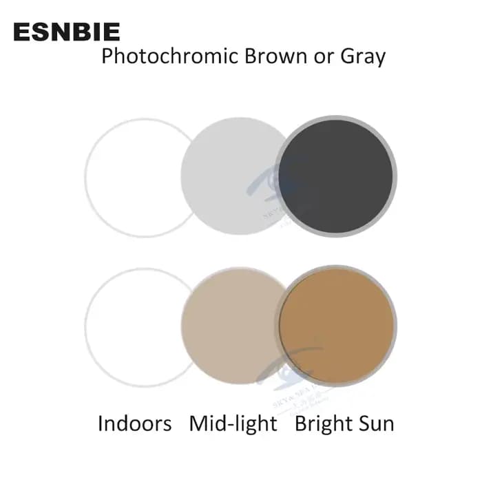 Lentille photochromique Premium pour hommes et femmes