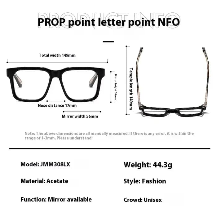 Montures de lunettes optiques carrées en acétate épais grande taille 2025 – Lunettes de luxe rétro pour hommes, pour myopie et hypermétropie, sur ordonnance