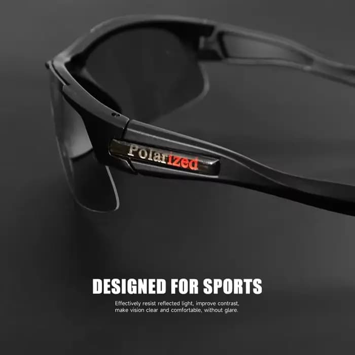 Lunettes de sport polarisées semi-jante pour hommes