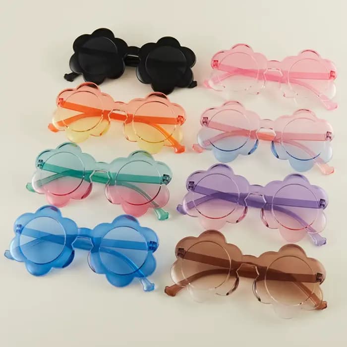Lunettes de soleil en forme de fleur pour femmes