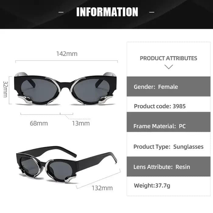 Lunettes de soleil œil de chat vintage pour hommes et femmes, lunettes de soleil de créateur de marque de luxe, lunettes de soleil punk tendance, nuances sexy pour dames, lunettes de salle, UV400