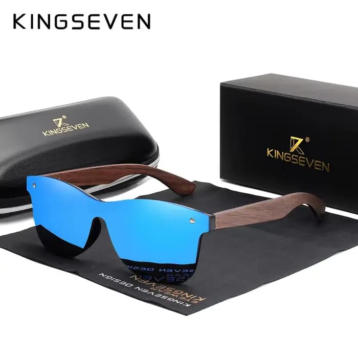 KINGSEVEN 2024 lunettes de soleil de luxe en bois de noyer polarisé
