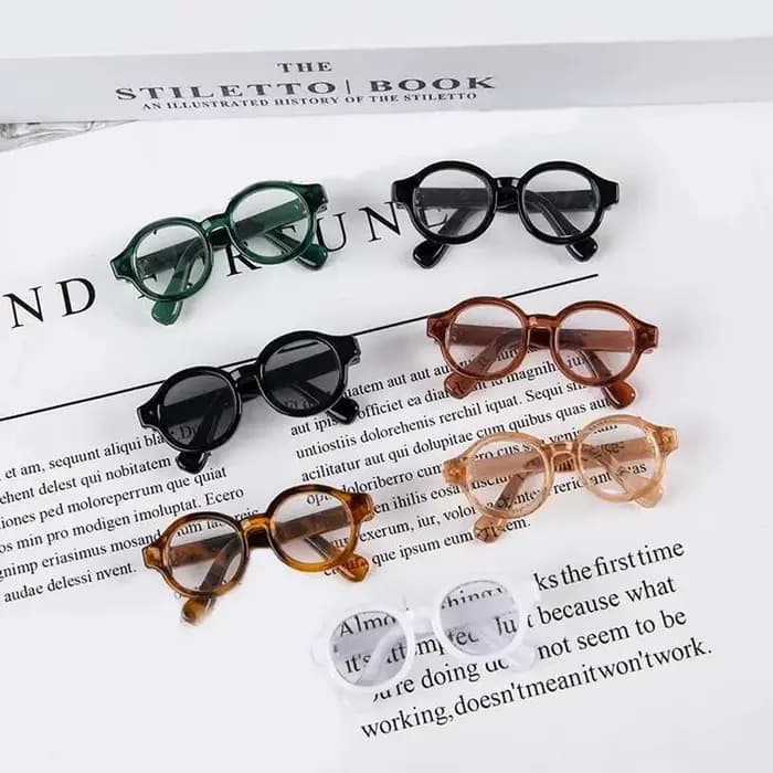 Mini lunettes à beurre multicolores, lunettes à beurre miniatures personnalisées en plastique, lunettes à monture ronde, ornement de beurre, 4.5 cm, 1.77 po