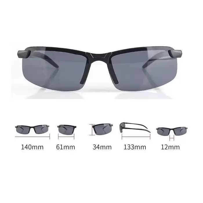 Lunettes de Vision nocturne hommes Anti-éblouissement conduite demi-monture