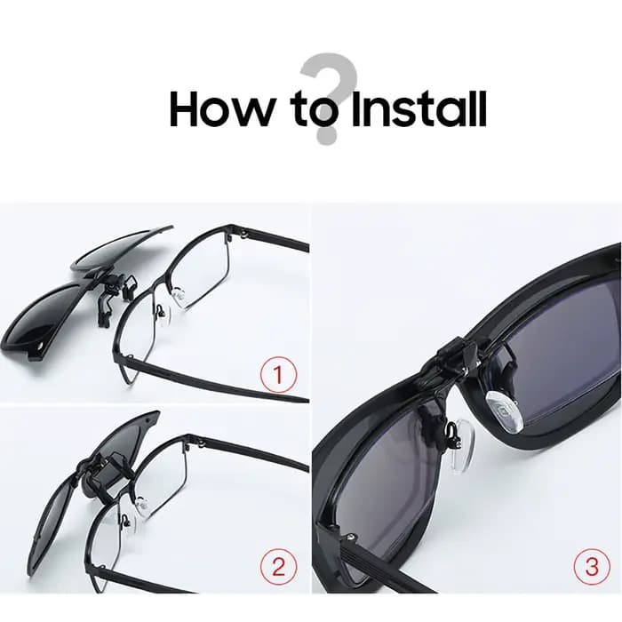 VIVIBEE 2026 Lunettes de soleil à clipser rabattables pour hommes
