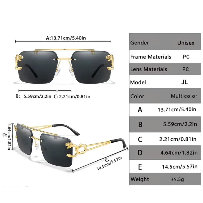 3 paires de lunettes de soleil imprimé léopard