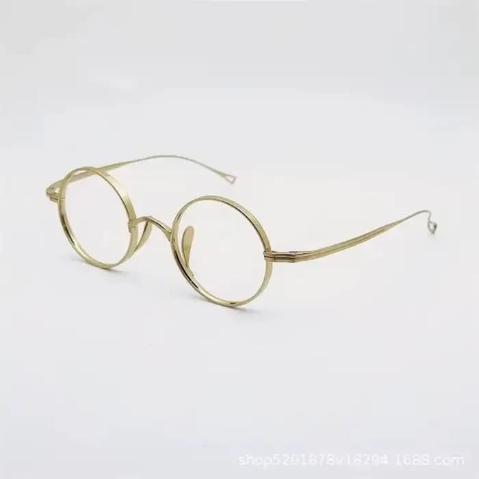 Japonais fait à la main Lennon petit rond titane lunettes cadre hommes rétro