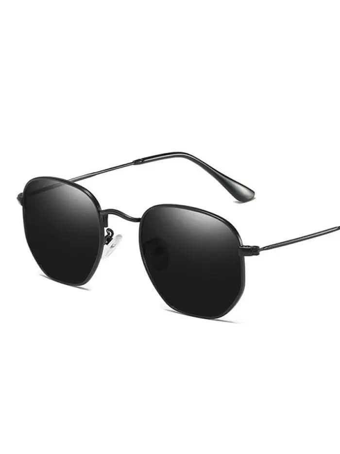 Lunettes de soleil hexagonales pour hommes