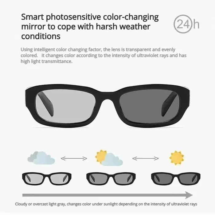 Lunettes photochromiques rectangulaires pour femmes