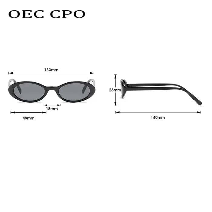OEC CPO – lunettes de soleil ovales pour femmes
