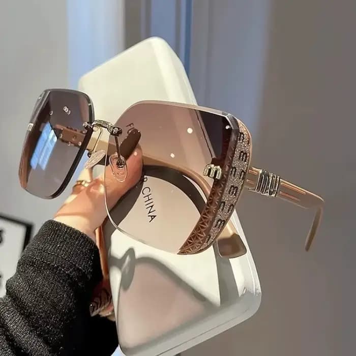 Lunettes de soleil carrées de marque tendance pour femmes