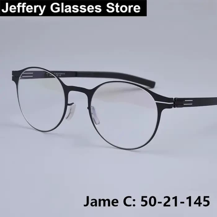 Allemagne classique ovale lunettes cadre hommes femmes Jame C ultraléger mince jante