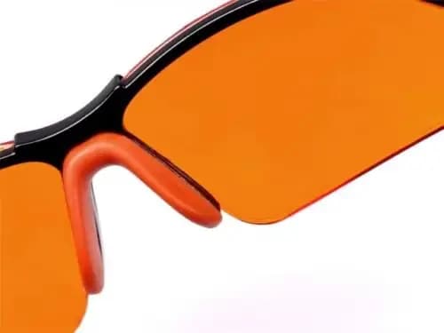 Lunettes de protection orange pour laboratoire dentaire, bloquant les lumières LED UV bleues, pour le durcissement, couleur orange