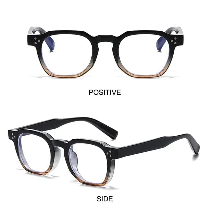 Lunettes de soleil rétro vintage à monture polygonale avec branches rayées et rivets
