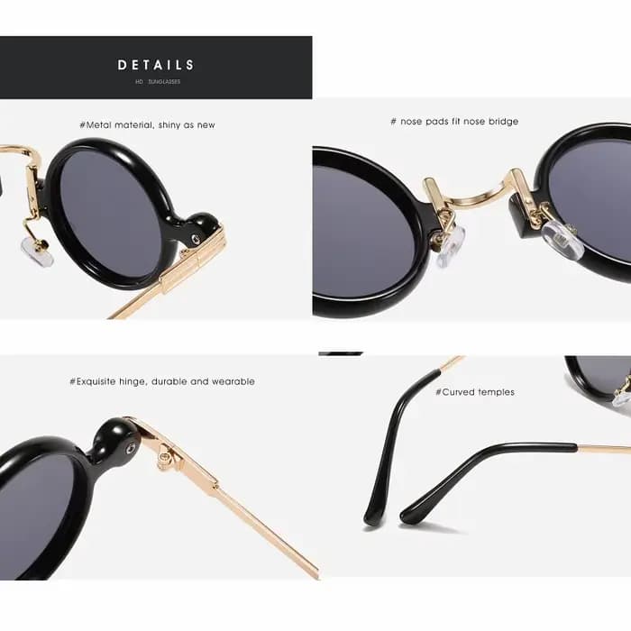 Petites lunettes de soleil rondes pour hommes et femmes