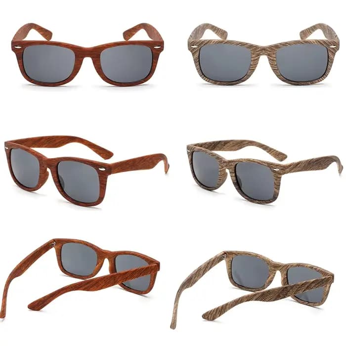 Lunettes de soleil rétro en bambou pour hommes et femmes