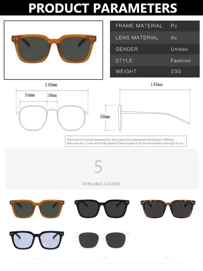 Lunettes de soleil vintage carrées orange pour femme