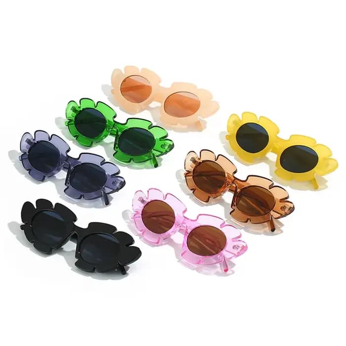 Lunettes de soleil à fleurs uniques pour femmes