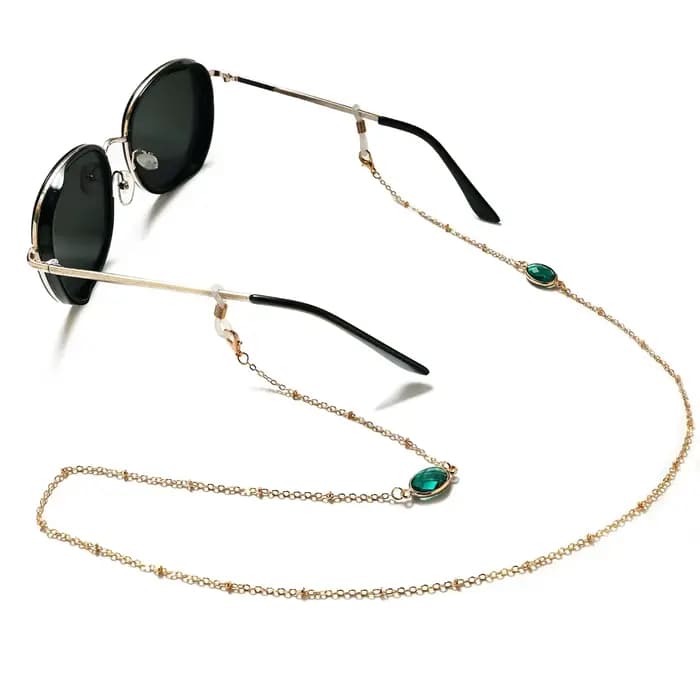Lunettes de soleil en perles de cristal fleur de bohême pour femmes