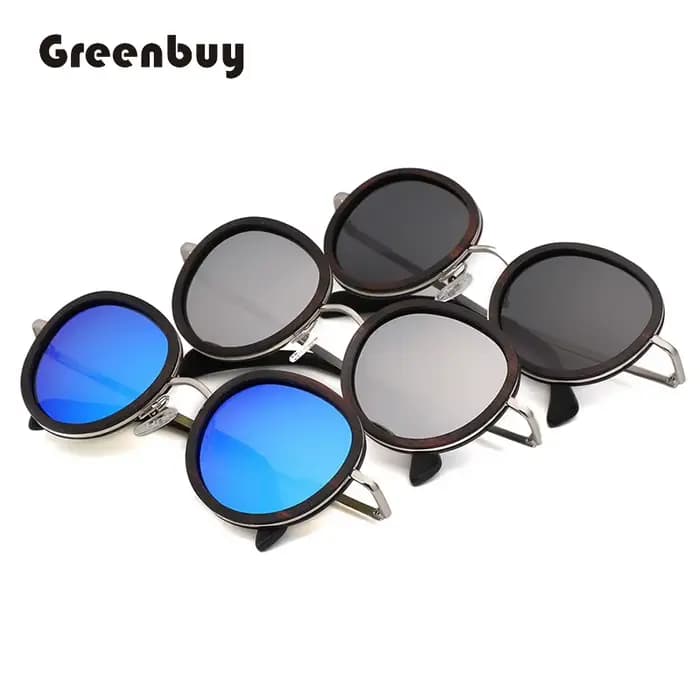 Lunettes de soleil à couche Sandwich en bois d'ébène