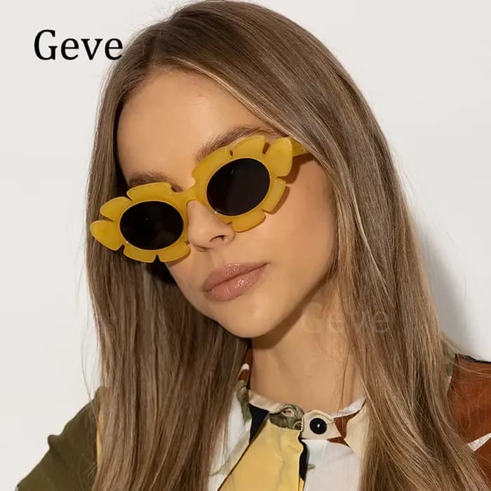 Lunettes de soleil à fleurs uniques pour femmes