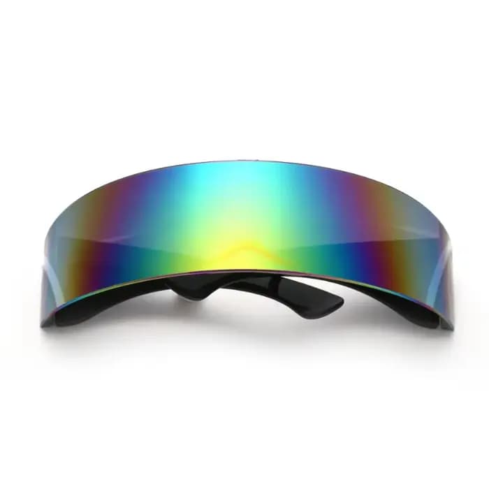 Lunettes de soleil futuristes à visière Cyclope étroite pour femmes et hommes