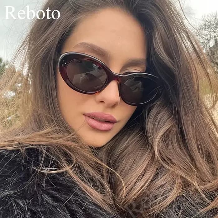 Lunettes de soleil ovales à la mode pour femmes